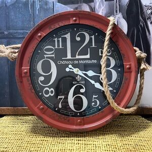Bed Bath & Beyond Rustic Red Wall Clock